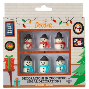 Decora 3D Sugar Snowmen Pk/6