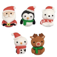 BULK Dekora Sugar Santa & Friends Decorations Box/30