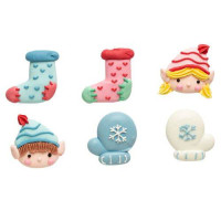 Decora Santa's Sugar Elves Pk/6