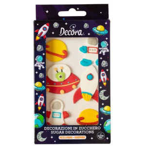 Decora Space Sugar Decorations Pk/6