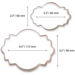 PME Cookie & Cake Plaque Cutters Style 4 - Set/2