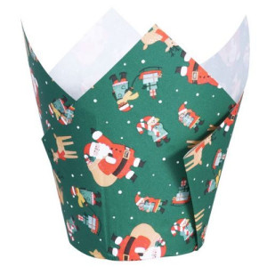 PME Christmas Tulip Muffin Wraps Pk/24 - Santa's Workshop