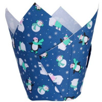 PME Christmas Tulip Muffin Wraps Pk/24 - Frosty