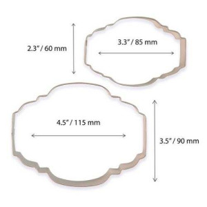 PME Cookie & Cake Plaque Cutters Style 2 - Set/2