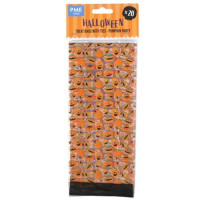 PME Pumpkin Party Cello Bags with Twist Ties - Pack of 20