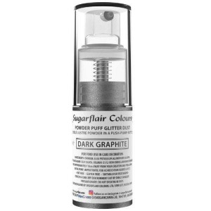 Sugarflair Powder Puff Glitter - Dark Graphite