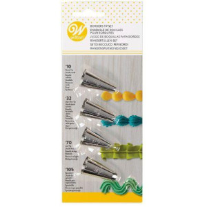 Wilton Borders Decorating Tip Set/4