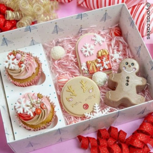 Nordic Trees Hamper & Cupcake Box - Pack of 2