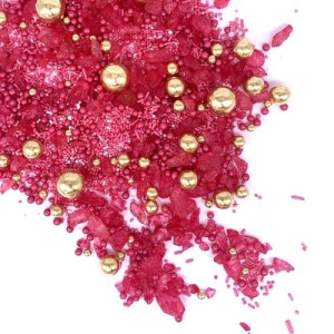 Deep Pink Geode Sprinkle Mix 100g 