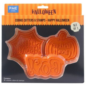 PME Happy Halloween Cutters & Stamps Set/3