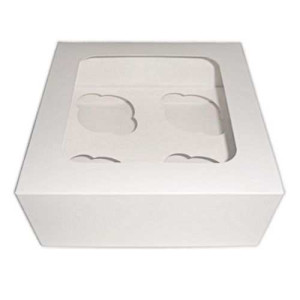 4's White Cupcake Box 