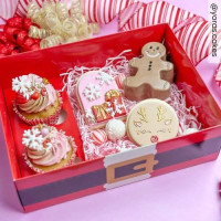 Santa Christmas Hamper & Cupcake Box - Pack of 2