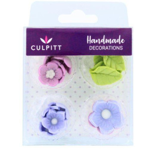 Culpitt Lilac Sugar Flowers & Leaves Pk/16