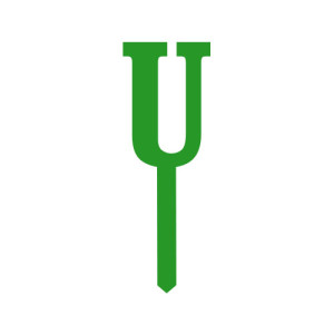 Small Block Font Letters - Green U