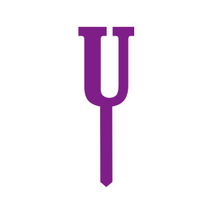 Small Block Font Letters - Purple U