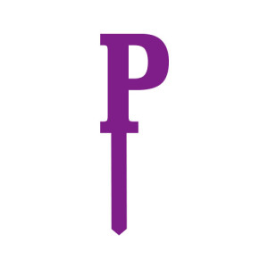 Small Block Font Letters - Purple P