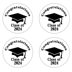 Graduation Cupcake Toppers 2024 - 15 x 2"