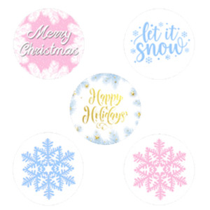 Pastel Christmas Cupcake Toppers - 15 x 2"