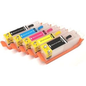 5 x Refillable Edible Ink Cartridges PGI580 / CLI581 (EMPTY)