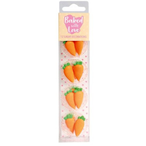 Baked with Love Sugar Pipings - Carrots Pk/12