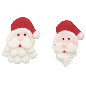 BULK Santa Heads Sugar Pipings Box/196
