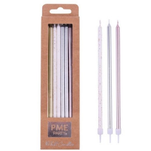 PME Tall Candles - Assorted Mix Pk/16