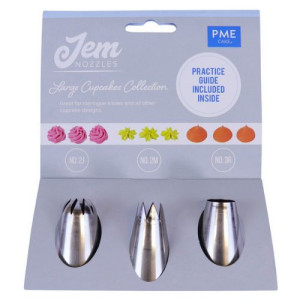 Jem Nozzles Set of 3 - Large Cupcake Collection