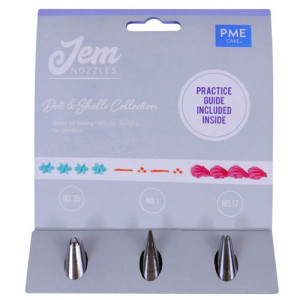 Jem Nozzles Set of 3 - Dots & Shells Collection