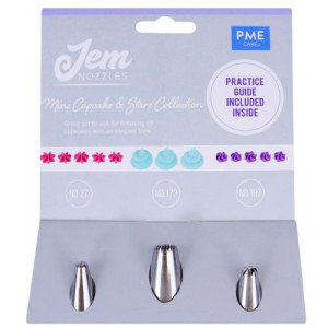 Jem Nozzles Set of 3 - Mini Cupcakes & Stars Collection