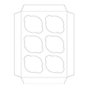Spare Insert for 6's Cupcake Boxes