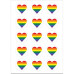 Rainbow Hearts Cupcake Toppers - 15 x 2"