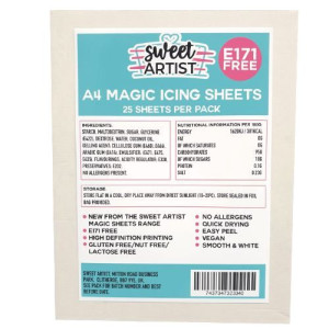 A4 Sweet Artist Magic Edible Icing Sheets Pk/25 