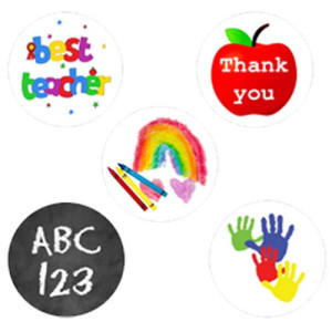 Thank You Teacher Cupcake Toppers - 15 x 2"