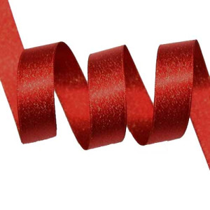 15mm Red Sparkle Ribbon