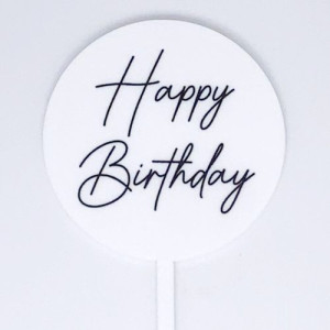 Baby Paddle - White Happy Birthday