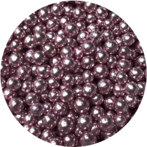 4mm Pink Metallic Pearls 80g 