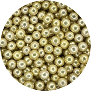 4mm Metallic Gold Pearls 80g