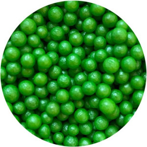 4mm Green Glimmer Pearls 80g 