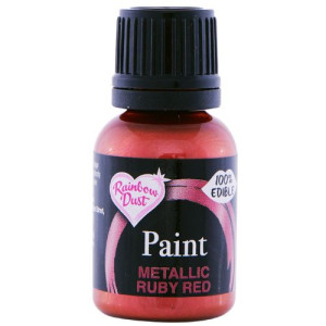 Rainbow Dust Metallic Ruby Red Paint 23g 