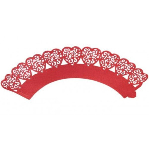 PME Red Heart Cupcake Wrappers Pk/12