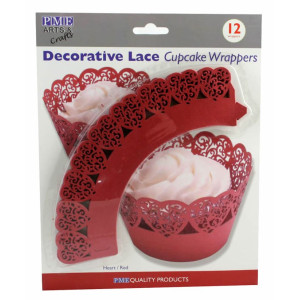 PME Red Heart Cupcake Wrappers Pk/12
