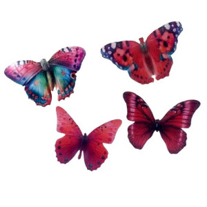 Crystal Candy Wafer Butterflies - Red Haze Pk/19