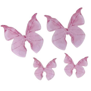 Crystal Candy Wafer Butterflies - Shaded Pink Pk/22