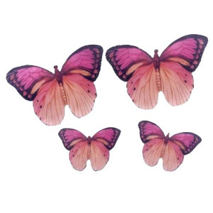 Crystal Candy Wafer Butterflies - Beauty Divine Pk/22