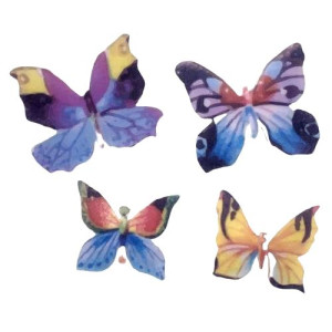 Crystal Candy Wafer Butterflies - Fiesta Pk/22