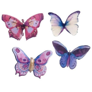 Crystal Candy Wafer Butterflies - Purple Haze Pk/22