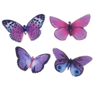 Crystal Candy Wafer Butterflies - Purple Haze Pk/22