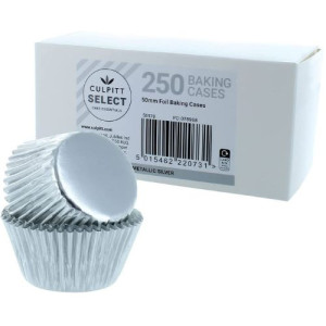 Box/250 Culpitt Select Foil Baking Cases - Silver