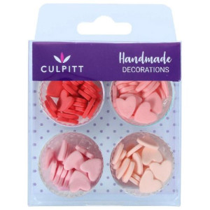 Culpitt Red & Pink Mini Hearts Sugar Pipings Pk/100