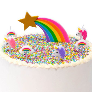 Shooting Star Rainbow Gumpaste Cake Topper